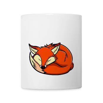 Schlafender Fuchs - Schlafshirt - Tasse - Weiß - Vorne