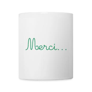 MERCI. THANKS. THANK YOU. ANNIVERSAIRE. MAÎTRESSE. - Mug blanc - blanc - Devant