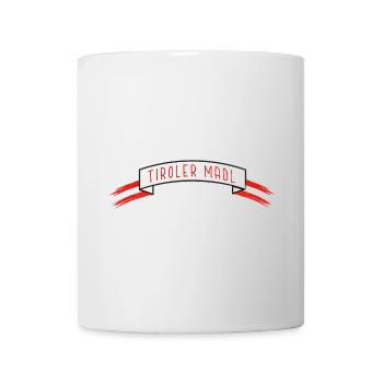 Tiroler Madl, Banderole mit Austria-Flagge - Tasse - Weiß - Vorne