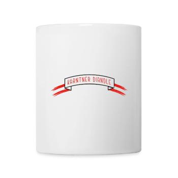 Kärntner Diandle, Banderole mit Austria Flagge - Tasse - Weiß - Vorne