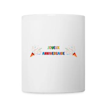 ANNIVERSARY. HAPPY BIRTHDAY. HAPPY BIRTHDAY. - Mug - white - Front