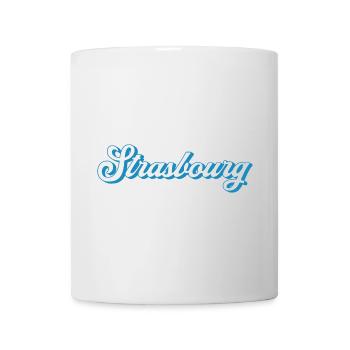 Strasbourg Lettering – Retro France Style - Mug - white - Front