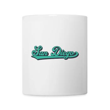 San Diego Script Retro Wave - Mug - white - Front