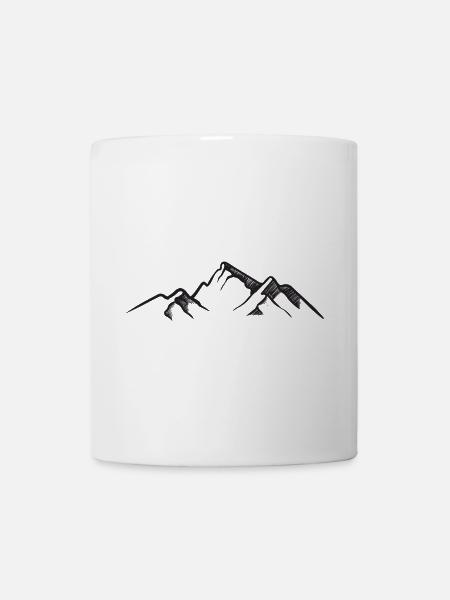 Gebirge - Tasse - Weiß