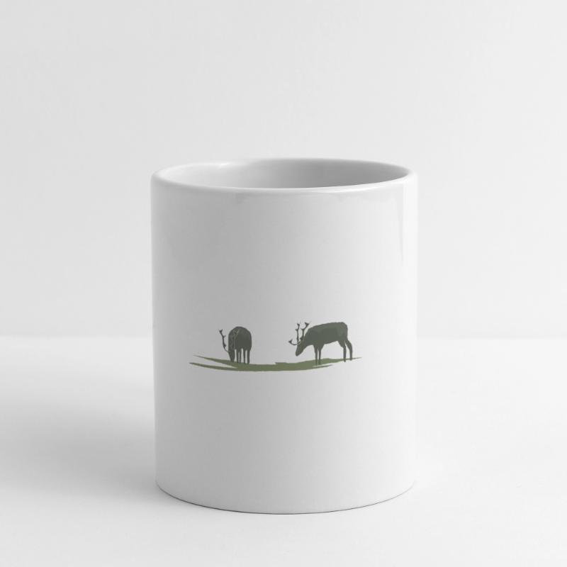 Elche oder Hirsche am Grasen Tasse