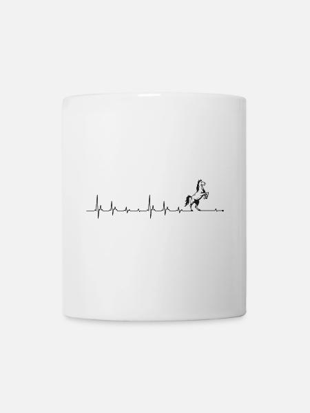 Herzschlag Pferd - Tasse - Weiß