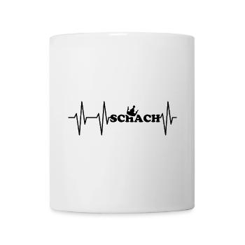 Schach Puls Krone Schachverein Team Herzschlag - Tasse - Weiß - Vorne