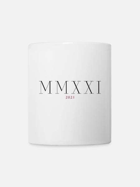 Année de naissance en chiffres romains faite en 2021 - Mug blanc - blanc