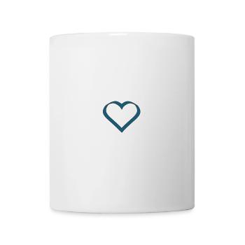blue heart with arrow Valentine's Day gift - Mug - white - Front