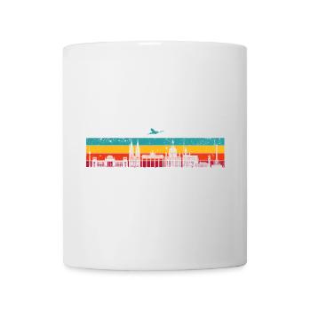 Lebendige Skyline-Streifen - Tasse - Weiß - Vorne