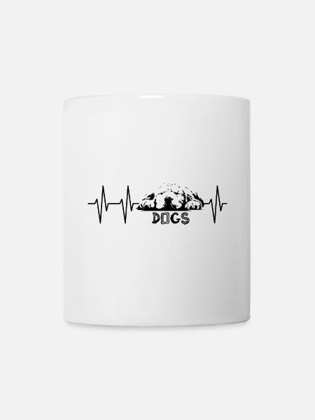 relax dogs herzschlag Hund Hunde Symbol Tierliebe - Tasse - Weiß