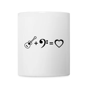 Guitare Basse Love Bas Clef Equation Bassiste - Mug blanc - blanc - Devant