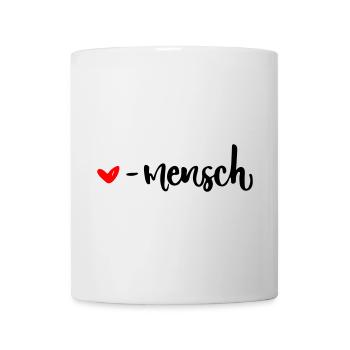 liebling mensch herz herzensmensch valentinstag - Tasse - Weiß - Vorne