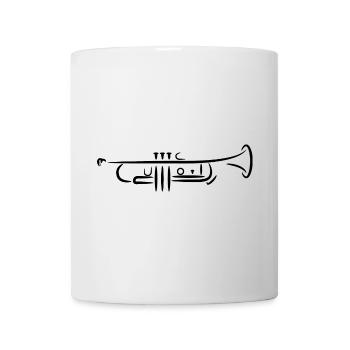 Trompete Zeichnung - Tasse - Weiß - Vorne