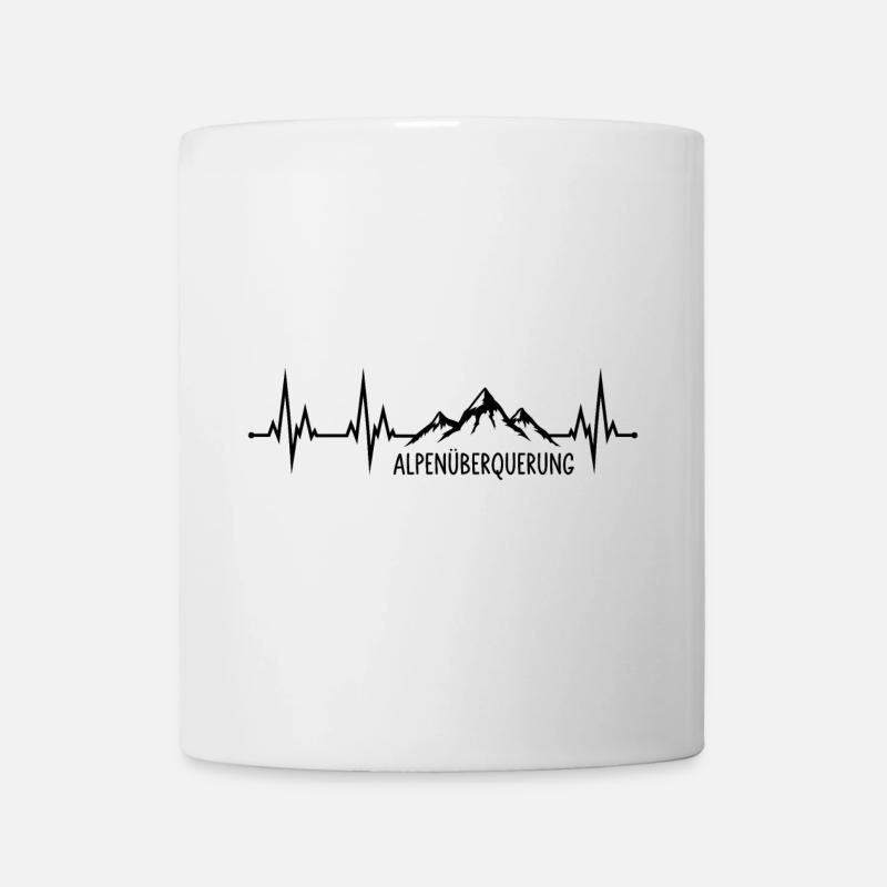 Alpenüberquerung Herzschlag - Tasse - Weiß