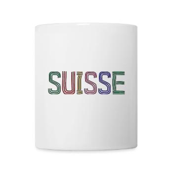 SCHWEIZ. HUMOR. LAND. FLAGGE. GENF. LAUSANNE - Tasse - Weiß - Vorne