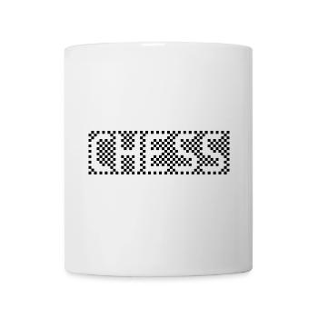 Schach Pixel Logo Schild Symbol gaming Grafik icon - Tasse - Weiß - Vorne