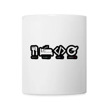 Code Sleep Repeat Developer Life - Mug blanc - blanc - Devant
