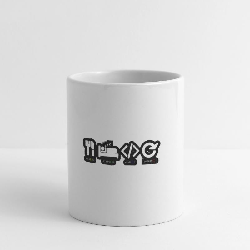 Code Sleep Repeat Developer Life Mug blanc