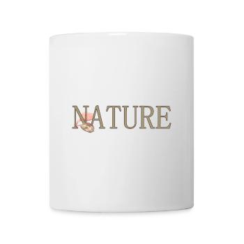 text with leaves - Mug - white - Front