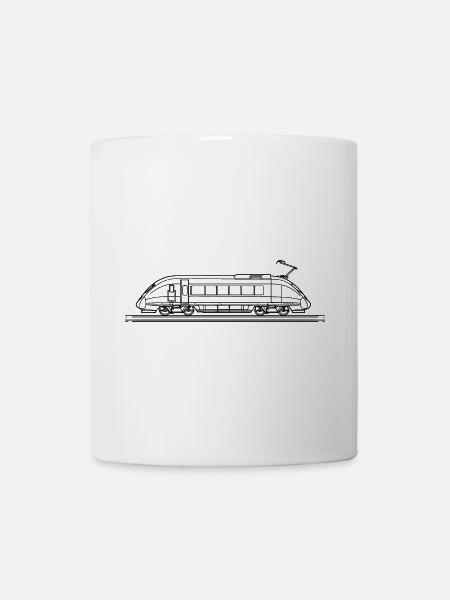 Zug Skizze - Tasse - Weiß