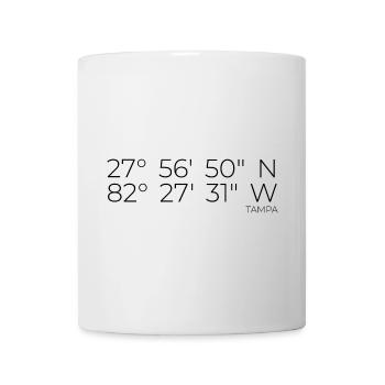 Koordinaten Tampa Florida - Tasse - Weiß - Vorne