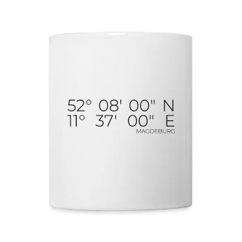 Koordinaten Magdeburg - Tasse - Weiß - Vorne