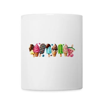 Add a sweet touch with these colorful ice cream motifs - Mug - white - Front
