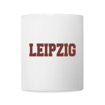 Leipzig City Portrait in Block Style - Mug - white - Front