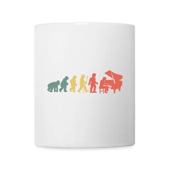 Klavierspieler Pianist Evolution - Tasse - Weiß - Vorne