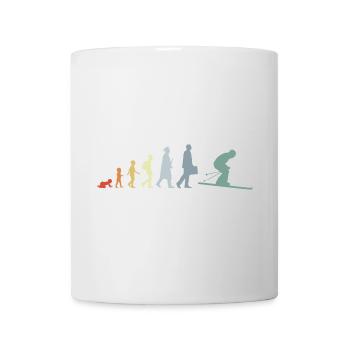 Évolution du ski - Mug blanc - blanc - Devant