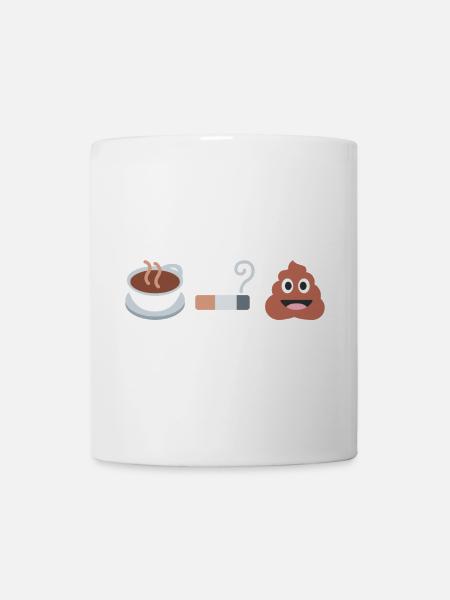 Kaffee, Kippe, K*cken - Tasse - Weiß
