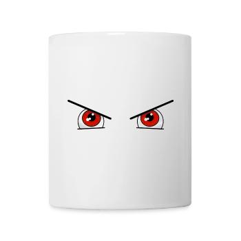 Rote Augen für Halloween - Tasse - Weiß - Vorne