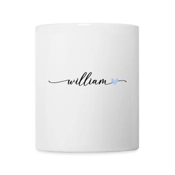 William Name Calligraphie Police - Mug blanc - blanc - Devant