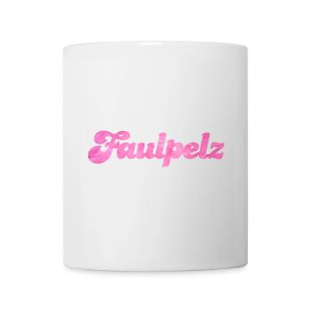 Faulpelz Flausch Pelz Fell coole Sprüche Quotes - Tasse - Weiß - Vorne