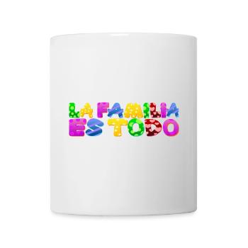 La Familia es todo Eltern Kind Geburt Mama Papa - Tasse - Weiß - Vorne