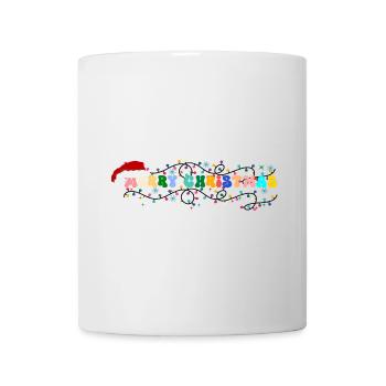 Colorful Christmas lettering - Mug - white - Front
