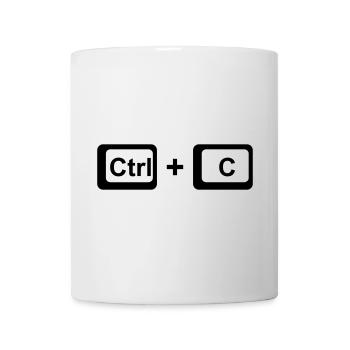 CTRL + C / Eltern Geschenk zum Vatertag /Muttertag - Tasse - Weiß - Vorne