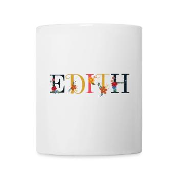 EDITH Name mit Blumen geschmückt - Tasse - Weiß - Vorne