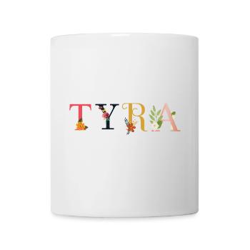 TYRA Name Adorned with Flowers - Mug - white - Front