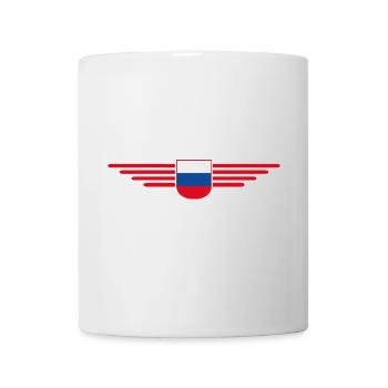 Russland T-Shirt – Stolz und Tradition - Tasse - Weiß - Vorne