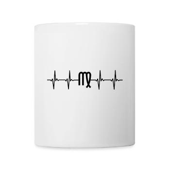 J’aime Virgo Heartbeat Pulse - Zodiac Design - Mug blanc - blanc - Devant