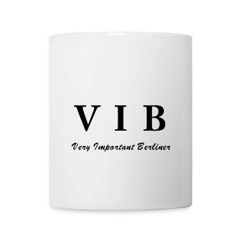 Berlin, ich bin ein Berliner, VIB, Berlin VIP - Tasse - Weiß - Vorne