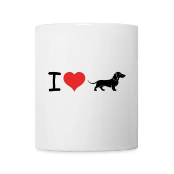 J’adore le teckel allemand Dackel - Pet Design - Mug blanc - blanc - Devant