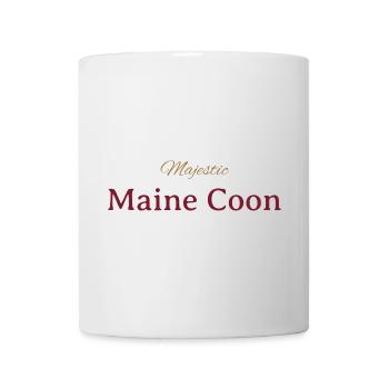 Majestic Maine Coon cat - Mug blanc - blanc - Devant
