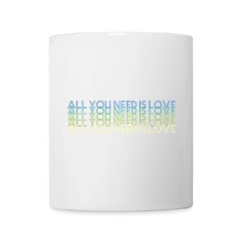 Alles, was Sie brauchen, ist Liebe Farbverlauf - Tasse - Weiß - Vorne