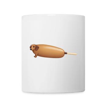 Hot Dog Dachshund - Funny Dog Design - Mug - white - Front
