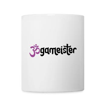 Jogameister - Typografisches OM (3-Farbig) - Tasse - Weiß - Vorne