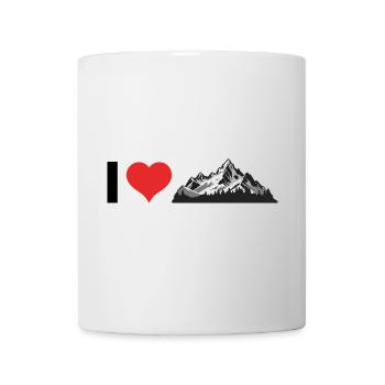 I love Mountains - Hiking Sports Design - Tasse - Weiß - Vorne