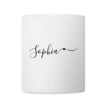 Sophia Name Vorname Dekorativ - Tasse - Weiß - Vorne